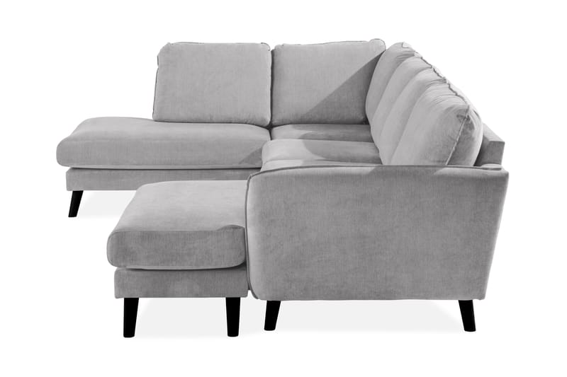 Trend Lyx 4-sits Vänstervänd U-formad Soffa med Divan och Schäslong i Tyg - Ljusgrå - Möbler - Soffa - Skinnsoffor