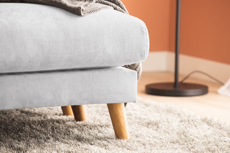Trend Lyx 4-sits Vänstervänd U-formad Soffa med Divan och Schäslong i Tyg - Ljusgrå - Möbler - Soffa - U-soffa