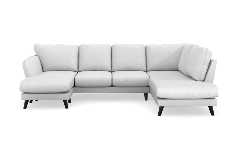 Trend Lyx 4-sits Vänstervänd U-formad Soffa med Divan och Schäslong i Tyg - Ljusgrå - Möbler - Soffa - U-soffa