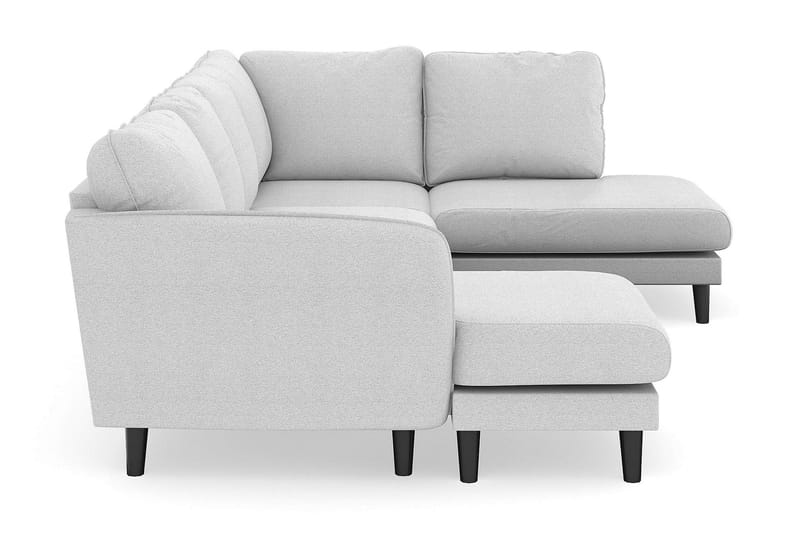 Trend Lyx 4-sits Vänstervänd U-formad Soffa med Divan och Schäslong i Tyg - Ljusgrå - Möbler - Soffa - U-soffa