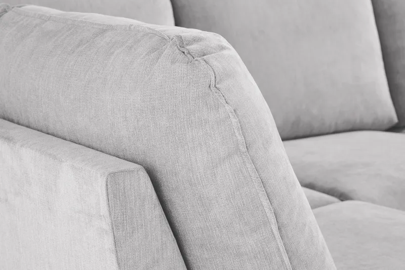 Trend Lyx 4-sits Vänstervänd U-formad Soffa med Divan och Schäslong i Tyg - Ljusgrå - Möbler - Soffa - U-soffa