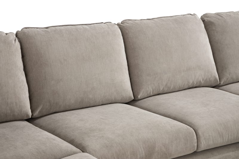 Trend Lyx U-soffa med Divan Höger - Beige/Ek - U-soffa