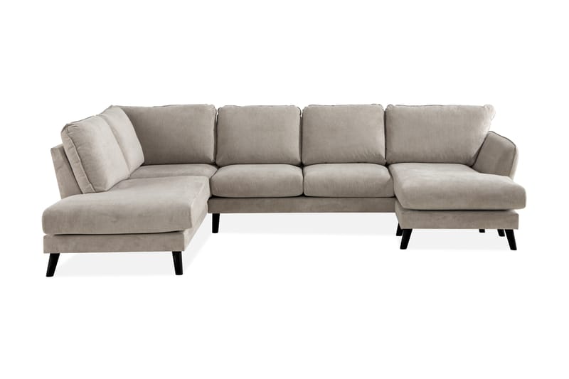 Trend Lyx U-soffa med Divan Höger - Beige/Svart - Möbler - Soffa - U-soffa