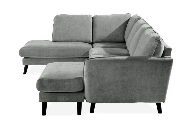 Trend Lyx U-soffa med Divan Höger - Grå/Svart - Möbler - Soffa - U-soffa