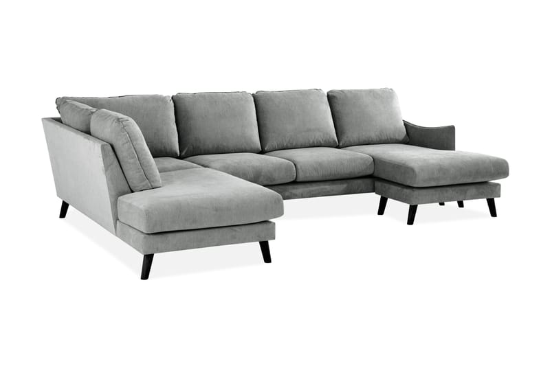 Trend Lyx U-soffa med Divan Höger - Grå/Svart - Möbler - Soffa - U-soffa