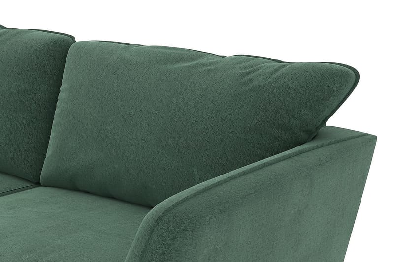 Trend Lyx U-soffa med Divan Höger - Grön Sammet - U-soffa