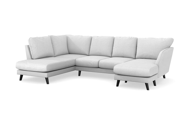 Trend Lyx U-soffa med Divan Höger - Ljusgrå - U-soffa