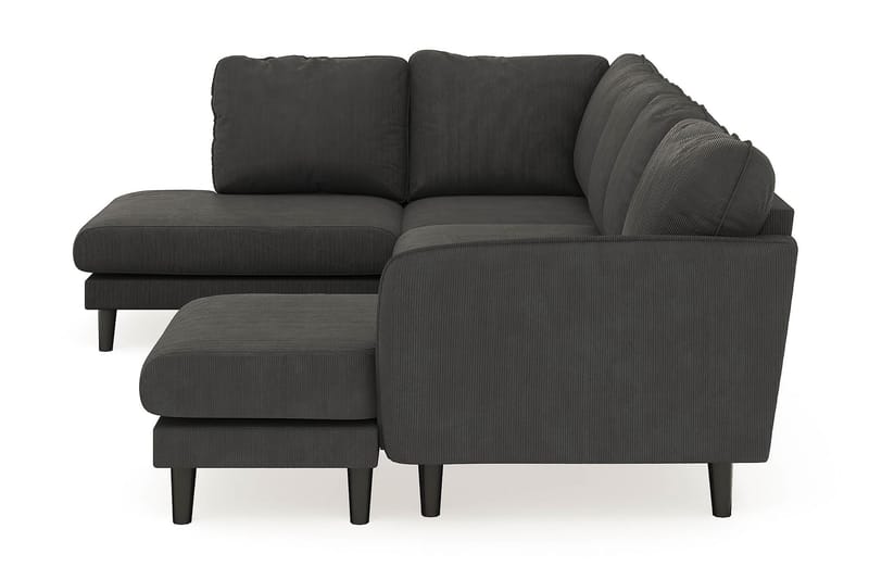 Trend Lyx U-soffa med Divan Höger - Mörkgrå Manchester - U-soffa
