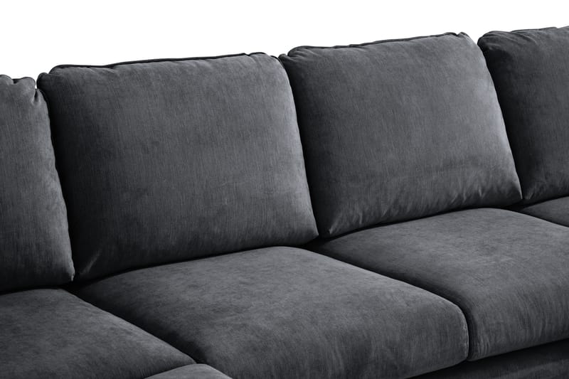 Trend Lyx U-soffa med Divan Höger - Mörkgrå/Ek - U-soffa