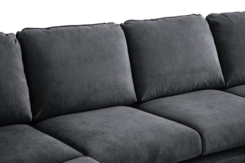Trend Lyx U-soffa med Divan Höger - Mörkgrå/Svart - Möbler - Soffa - U-soffa