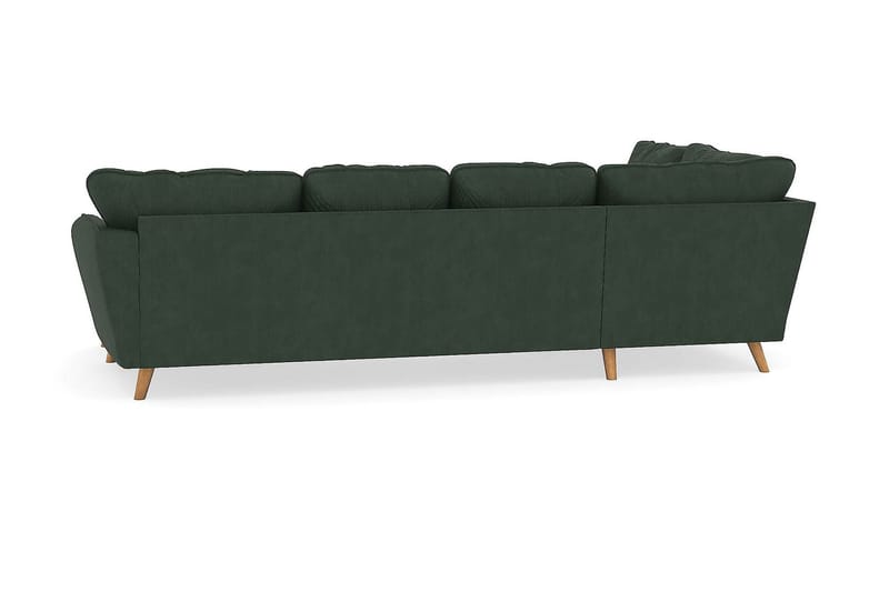 Trend Lyx U-soffa med Divan Höger - Mörkgrön Manchester - U-soffa