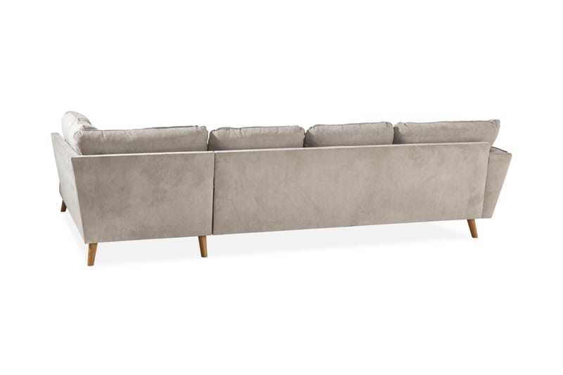 Trend Lyx U-soffa med Divan Vänster - Beige/Ek - U-soffa