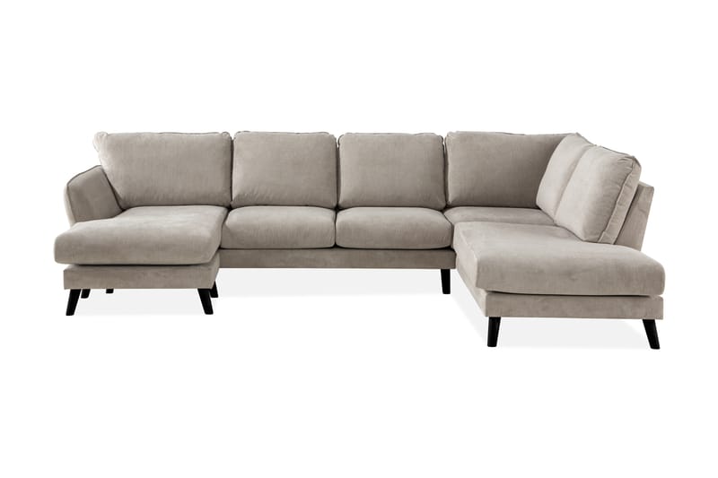 Trend Lyx U-soffa med Divan Vänster - Beige/Svart - Möbler - Soffa - U-soffa
