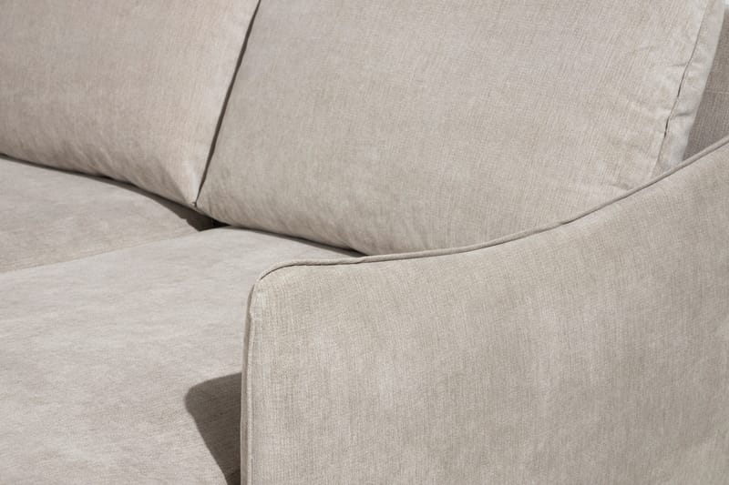 Trend Lyx U-soffa med Divan Vänster - Beige/Svart - U-soffa