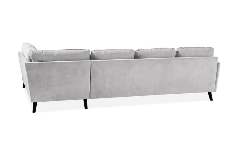 Trend Lyx U-soffa med Divan Vänster - Ljusgrå/Svart - Möbler - Soffa - U-soffa