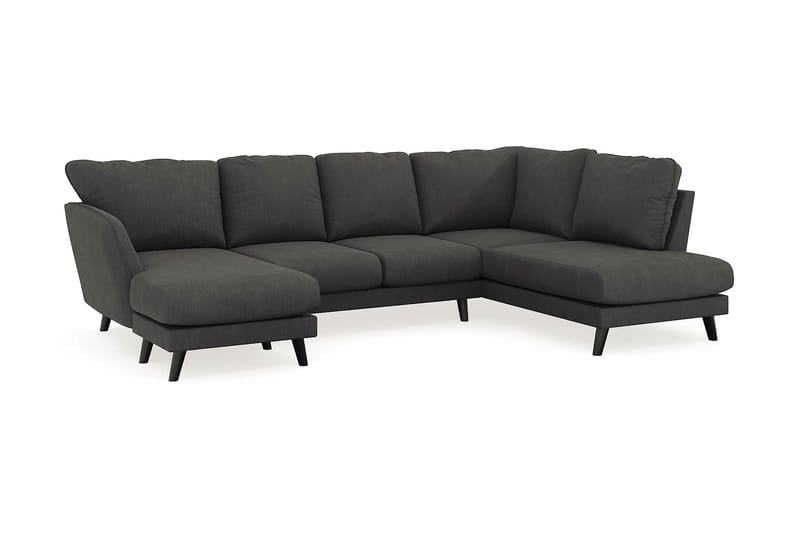 Trend Lyx U-soffa med Divan Vänster - Mörkgrå Manchester - U-soffa