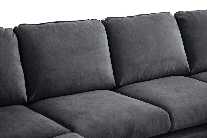 Trend Lyx U-soffa med Divan Vänster - Mörkgrå/Ek - U-soffa