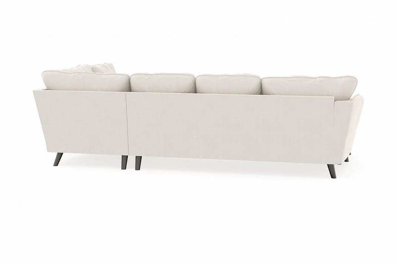Trend Lyx U-soffa med Divan Vänster - Vit Sammet - U-soffa