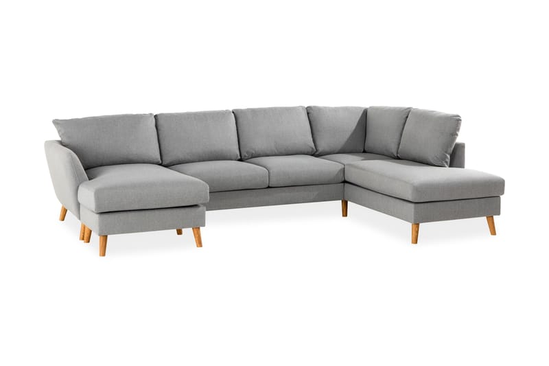 Trend U-soffa med Divan Vänster - Ljusgrå - U-soffa
