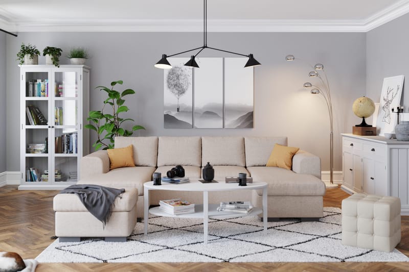 Vanlig Soffa med dubbeldivan Scandinavian Choice Link Dubbeldivansoffa 4-sits Beige - Möbler - Soffa - U-soffa