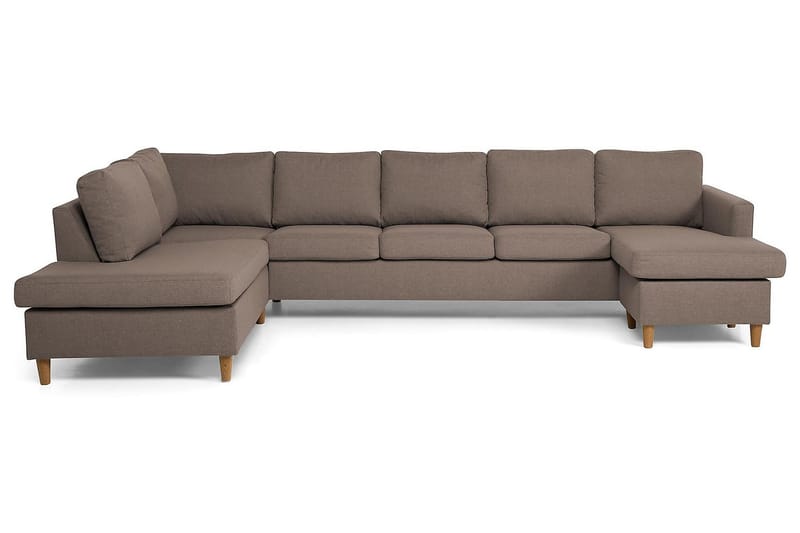 Zero U-soffa Large med Divan Höger - Beige - U-soffa