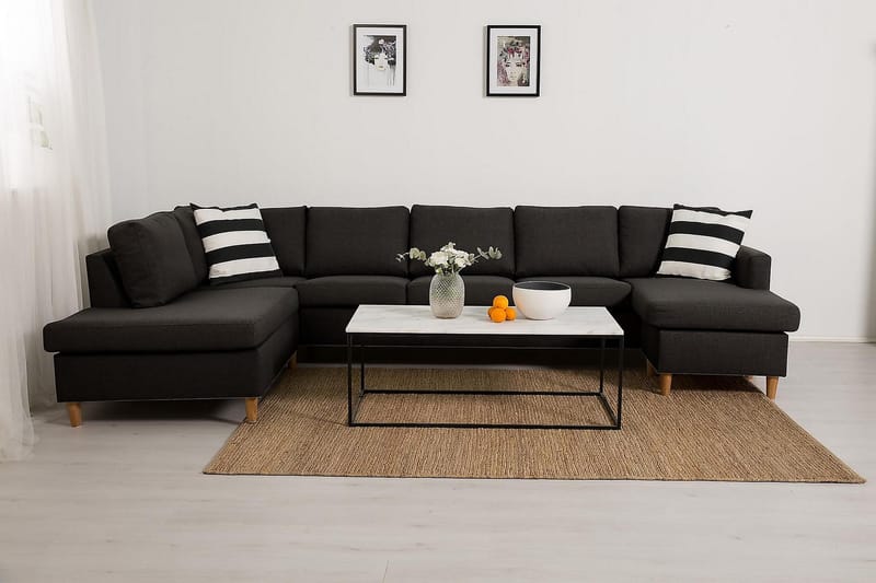 Zero U-soffa Large med Divan Höger - Mörkgrå - Möbler - Soffa - U-soffa