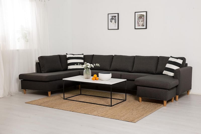 Zero U-soffa Large med Divan Höger - Mörkgrå - Möbler - Soffa - U-soffa
