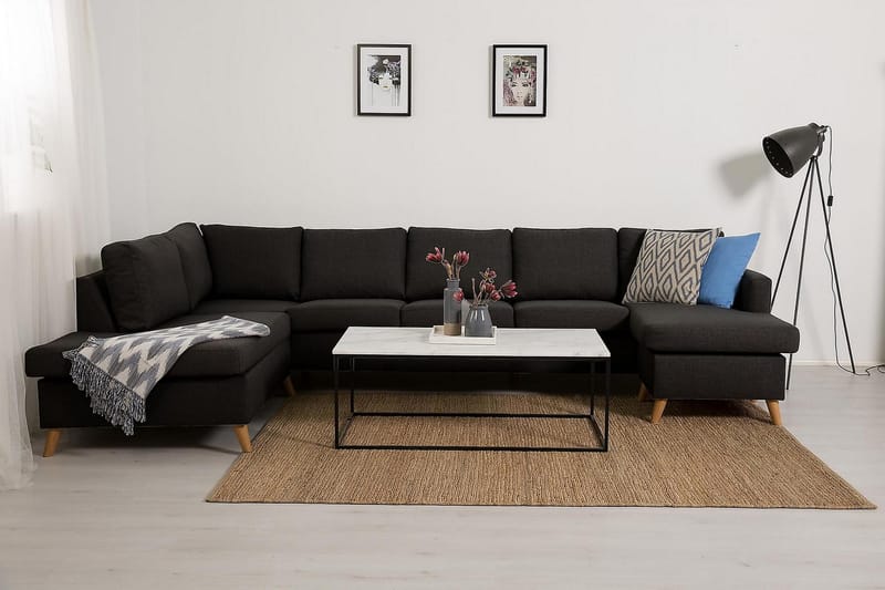 Zero U-soffa Large med Divan Höger - Mörkgrå - Möbler - Soffa - U-soffa