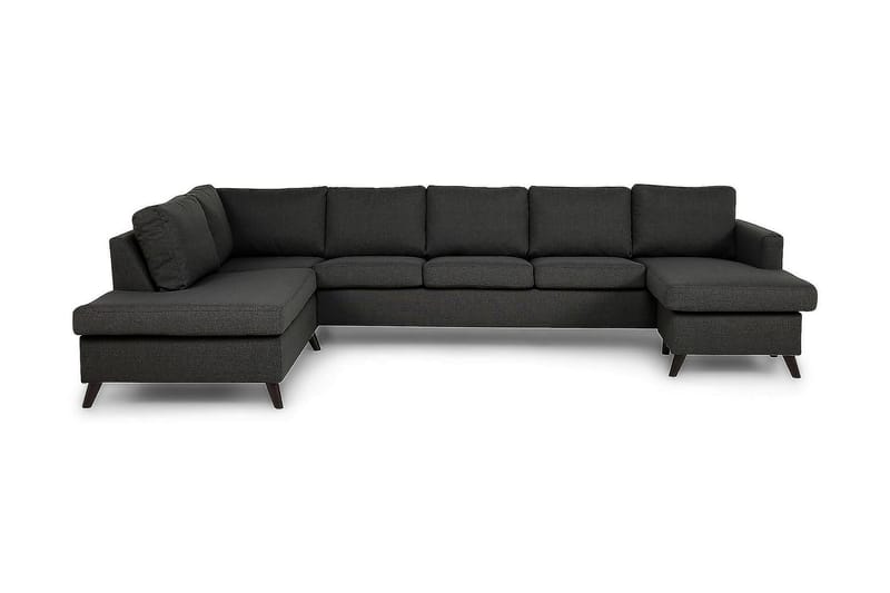 Zero U-soffa Large med Divan Höger - Mörkgrå - U-soffa