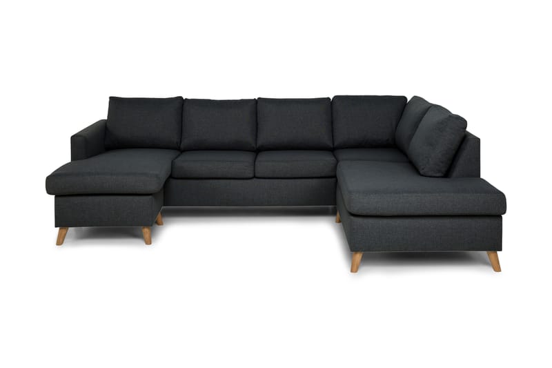Zero U-soffa Large med Divan Vänster - Mörkgrå - U-soffa