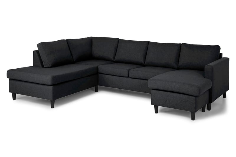 Zero U-soffa med Divan Höger - Mörkgrå - U-soffa