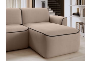 Ume 4-sits Soffa med Divan - Beige - Möbler - Soffa - Divansoffor & schäslongsoffa