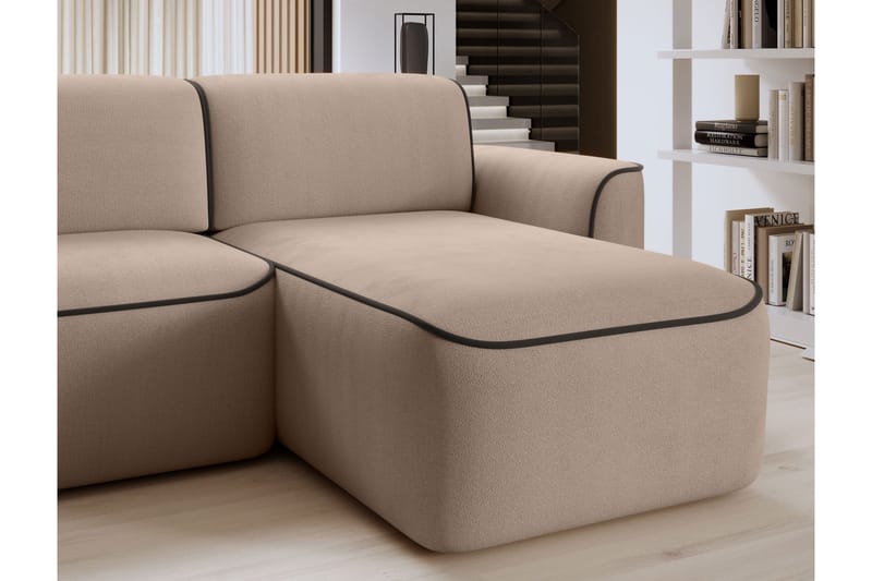 Ume 4-sits Soffa med Divan - Beige - Möbler - Soffa - Divansoffor & schäslongsoffa