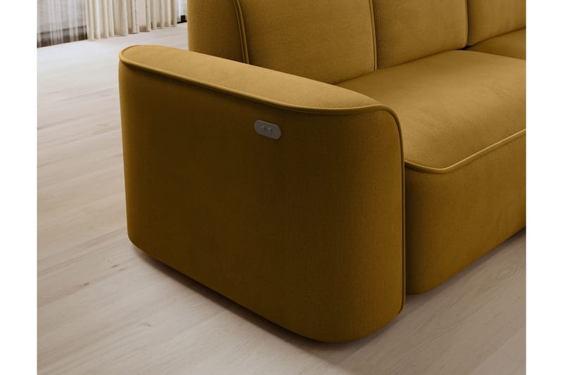 Ume 4-sits Soffa med Divan - Gul - Möbler - Soffa - Divansoffor & schäslongsoffa