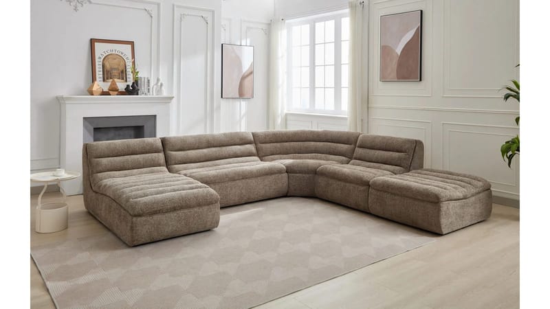 Valdoro Schäslong i tyg 168 cm - Mink - Möbler - Soffa - Dagbäddar