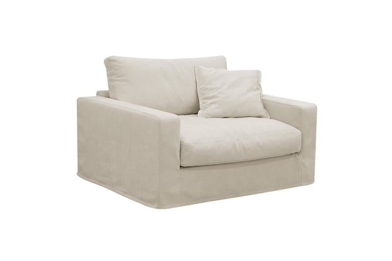 Valencia Extra Djup 3-sits soffa + fåtölj med avtagbar och tvättbar klädsel - Beige - Möbler - Soffa - Soffgrupp