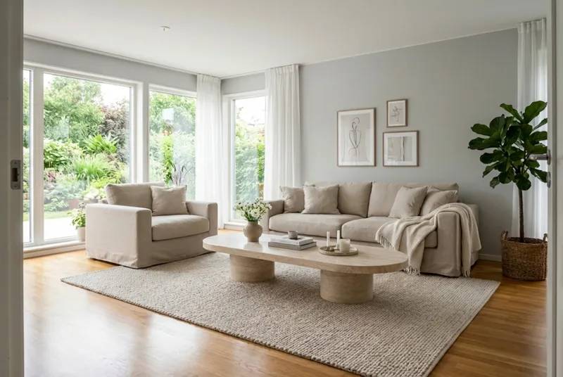 Valencia Extra Djup 3-sits soffa + fåtölj med avtagbar och tvättbar klädsel - Beige - Möbler - Soffa - Soffgrupp