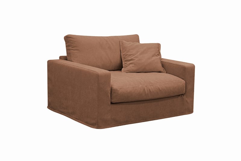 Valencia Extra Djup 3-sits soffa + fåtölj med avtagbar och tvättbar klädsel - Rödbrun - Möbler - Soffa - Soffgrupp