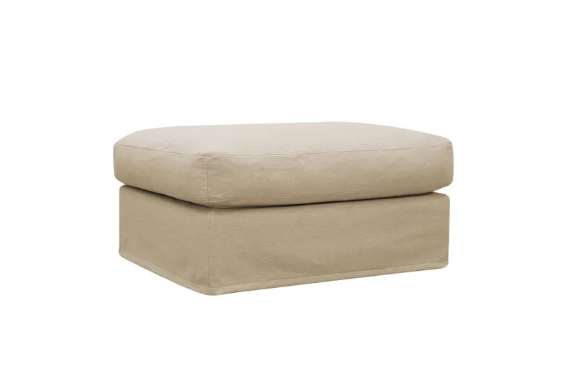 Valencia Extra Djup 3-sits soffa + fotpall med avtagbar och tvättbar klädsel - Beige - Möbler - Soffa - Soffgrupp