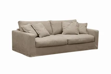 Valencia Extra Djup 3-sits Soffa med avtagbar och tvättbar klädsel - Brun - Möbler - Soffa - 3 sits soffa