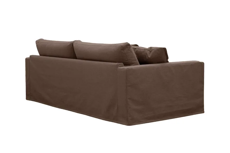 Valencia Extra Djup 3-sits Soffa med avtagbar och tvättbar klädsel - Mörkbrun - Möbler - Soffa - 3 sits soffa