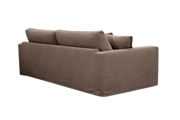 Valencia Extra Djup 3-sits Soffa med avtagbar och tvättbar klädsel - Mörkbrun - Möbler - Soffa - 3 sits soffa