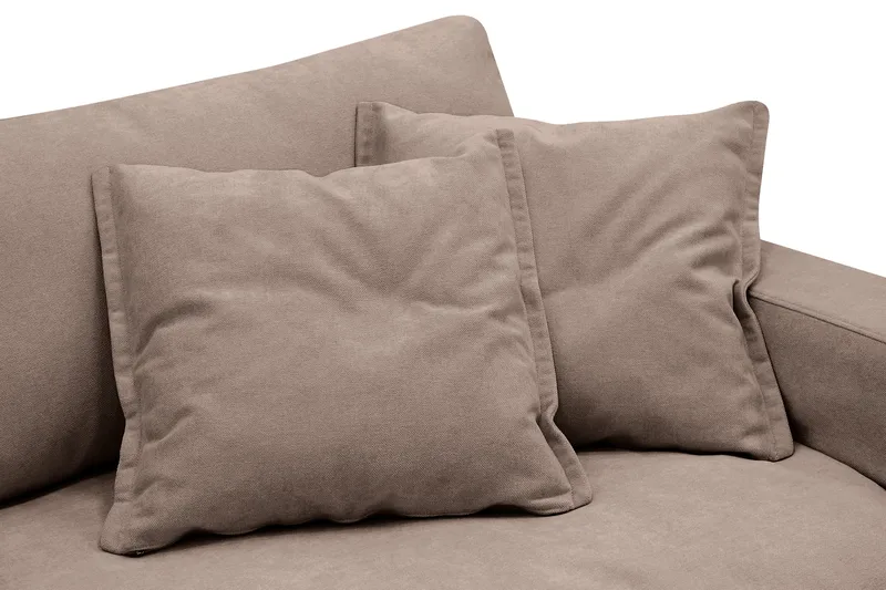 Valencia Extra Djup 3-sits Soffa med avtagbar och tvättbar klädsel - Mörkbrun - Möbler - Soffa - 3 sits soffa