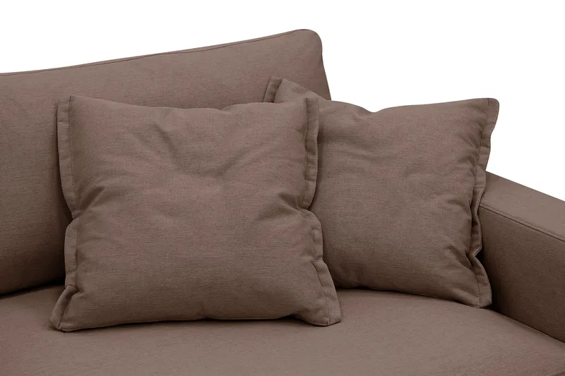 Valencia Extra Djup 3-sits Soffa med avtagbar och tvättbar klädsel - Mörkbrun - Möbler - Soffa - 3 sits soffa