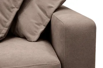 Valencia Extra Djup 3-sits Soffa med avtagbar och tvättbar klädsel - Mörkbrun - Möbler - Soffa - 3 sits soffa