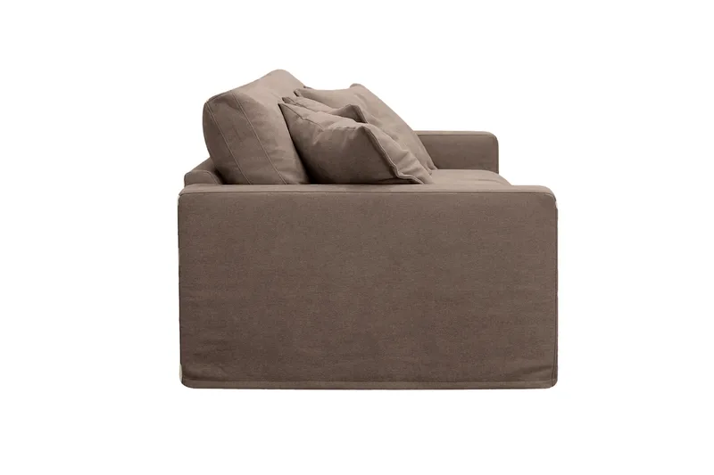 Valencia Extra Djup 3-sits Soffa med avtagbar och tvättbar klädsel - Mörkbrun - Möbler - Soffa - 3 sits soffa