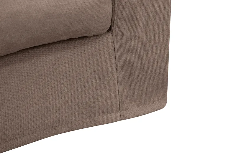 Valencia Extra Djup 3-sits Soffa med avtagbar och tvättbar klädsel - Mörkbrun - Möbler - Soffa - 3 sits soffa