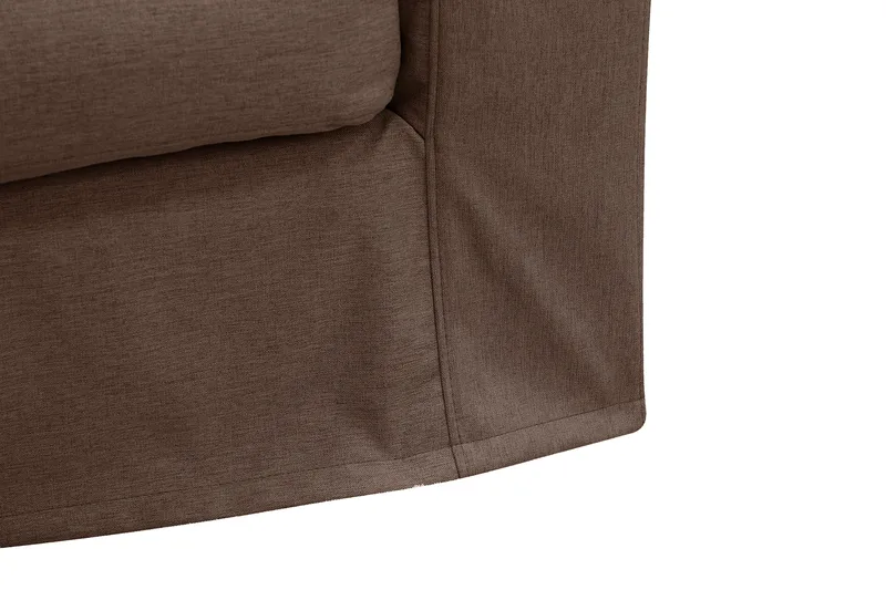 Valencia Extra Djup 3-sits Soffa med avtagbar och tvättbar klädsel - Mörkbrun - Möbler - Soffa - 3 sits soffa