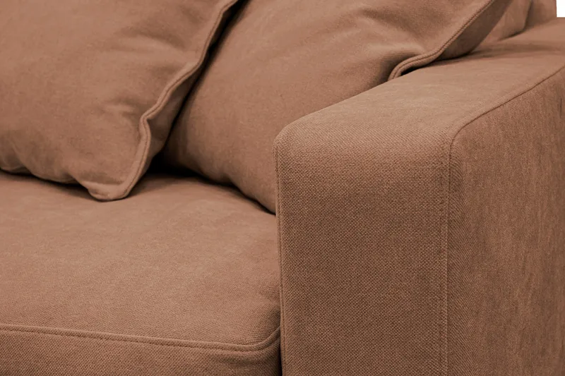 Valencia Extra Djup 3-sits Soffa med avtagbar och tvättbar klädsel - Rostbrun - Möbler - Soffa - 3 sits soffa