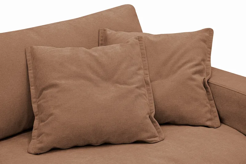 Valencia Extra Djup 3-sits Soffa med avtagbar och tvättbar klädsel - Rostbrun - Möbler - Soffa - 3 sits soffa